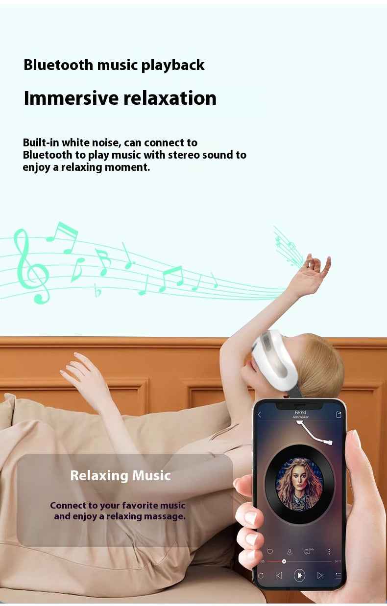 Intelligent Eye Therapy Massager: Heat, Cold, Air Pressure & Bluetooth Music - Relieves Eye Fatigue & Migraines