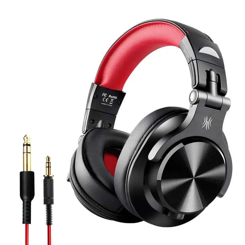 OneOdio A70 Wireless DJ Headphones V5.2: Over Ear Studio Headset, 75H Playtime, 40mm Driver, Rich Bass, Dual Wired/BT Mode
#Color=Red,Rosso