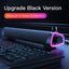 Speaker Bar 4D Stereo Sound Subwoofer, Bluetooth & Wired Loudspeaker, Compatible with Apple MacBook, Laptop, PC | Ideal for Music Lovers & Gamers