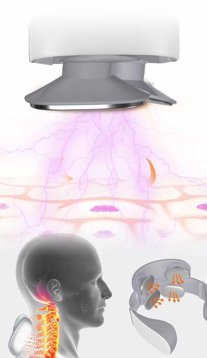 Massaggiatore Cervicale Elettrico con Termoterapia - Sollievo dal Dolore Cervicale e dalla Tensione Muscolare