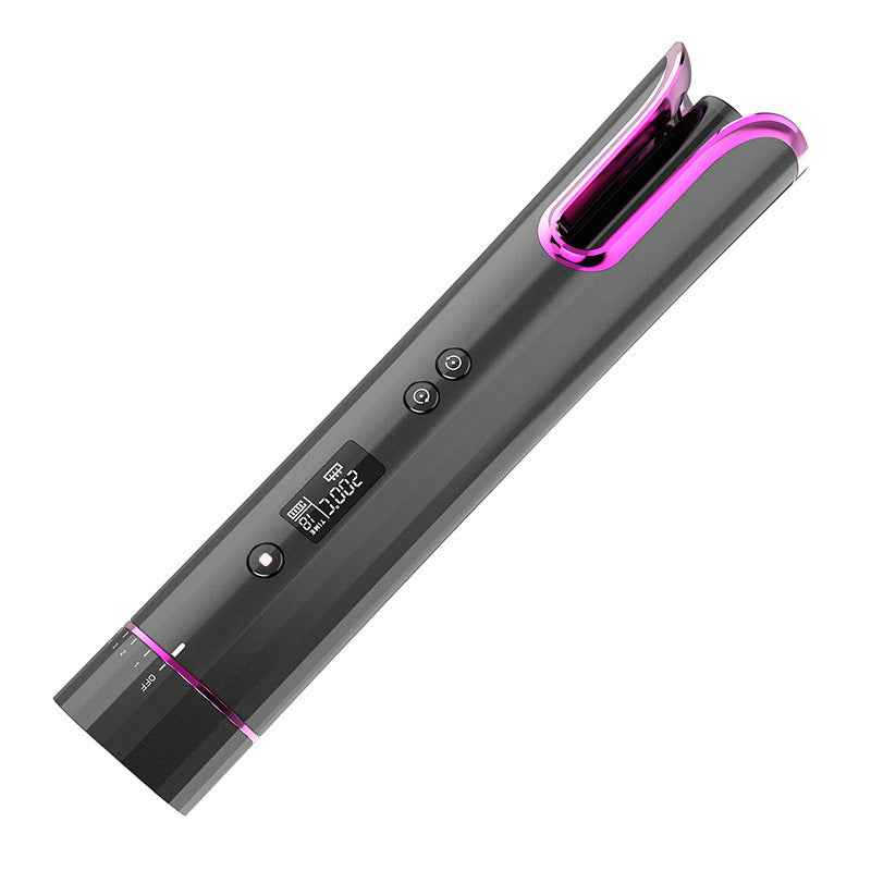 Hair Curling Iron USB Cordless Auto Ceramic Curler for Women, Wireless Hair Waver with T-Waves Technology