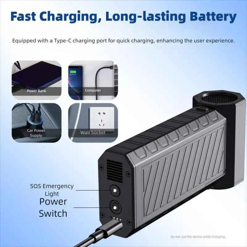 Portable Jet Fan Electric Turbo Blower, 131000rpm Handheld Mini Car Vacuum, Compressed Air Duster