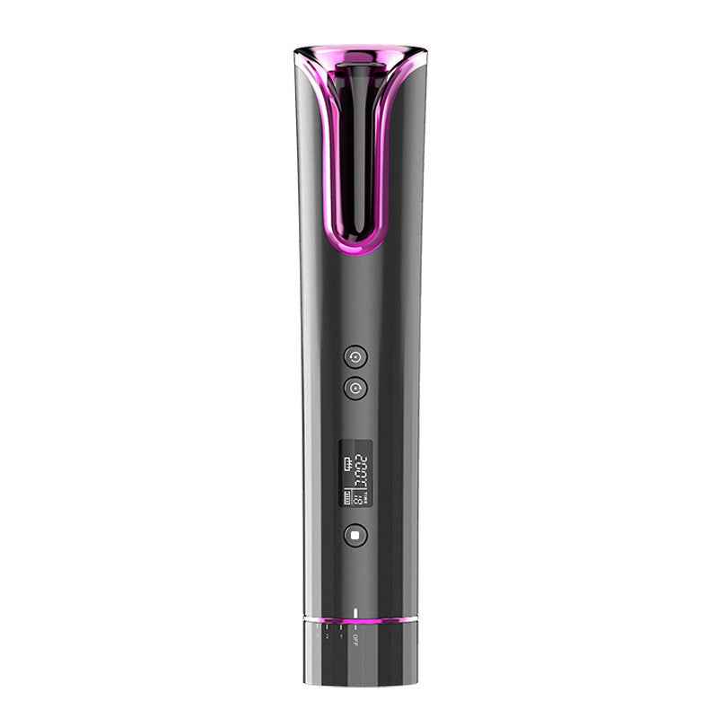 Hair Curling Iron USB Cordless Auto Ceramic Curler for Women, Wireless Hair Waver with T-Waves Technology