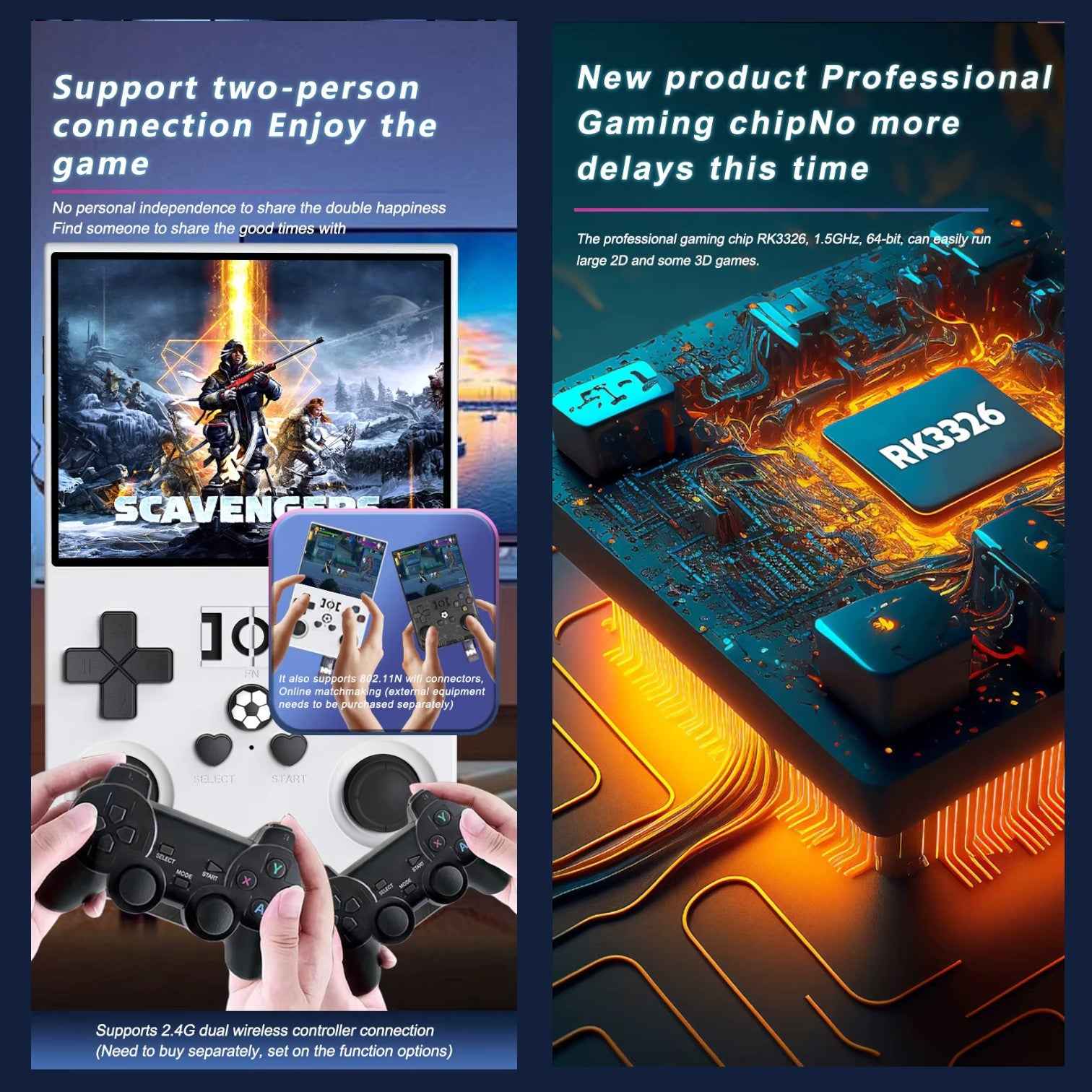 R36 Pro Console Retro Handheld 640x480 Display TV Output 64GB 128GB Arcade Support