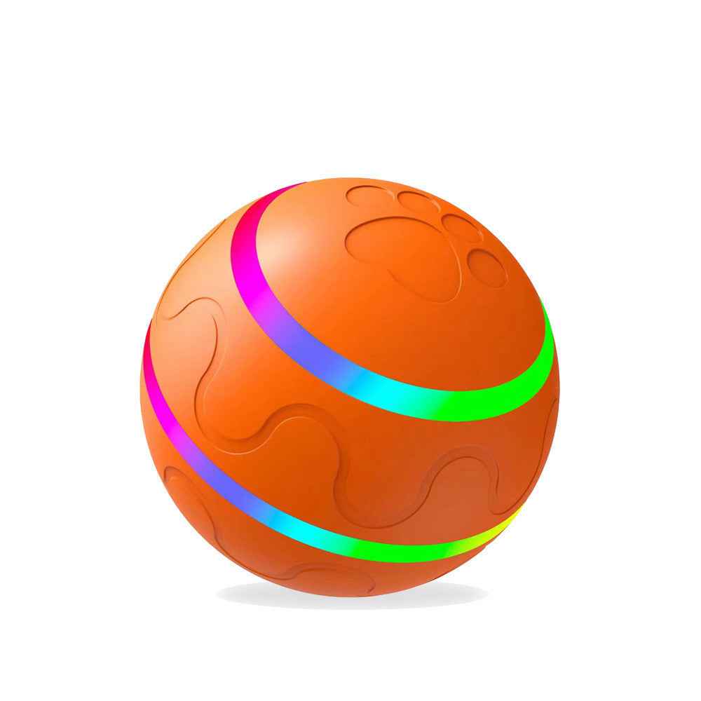 Interactive Pet Ball USB Rechargeable Smart Toy with Self-Rotation for Cats and Dogs, Automatic Movement and Motion Sensing
#Color=Orange,Arancione