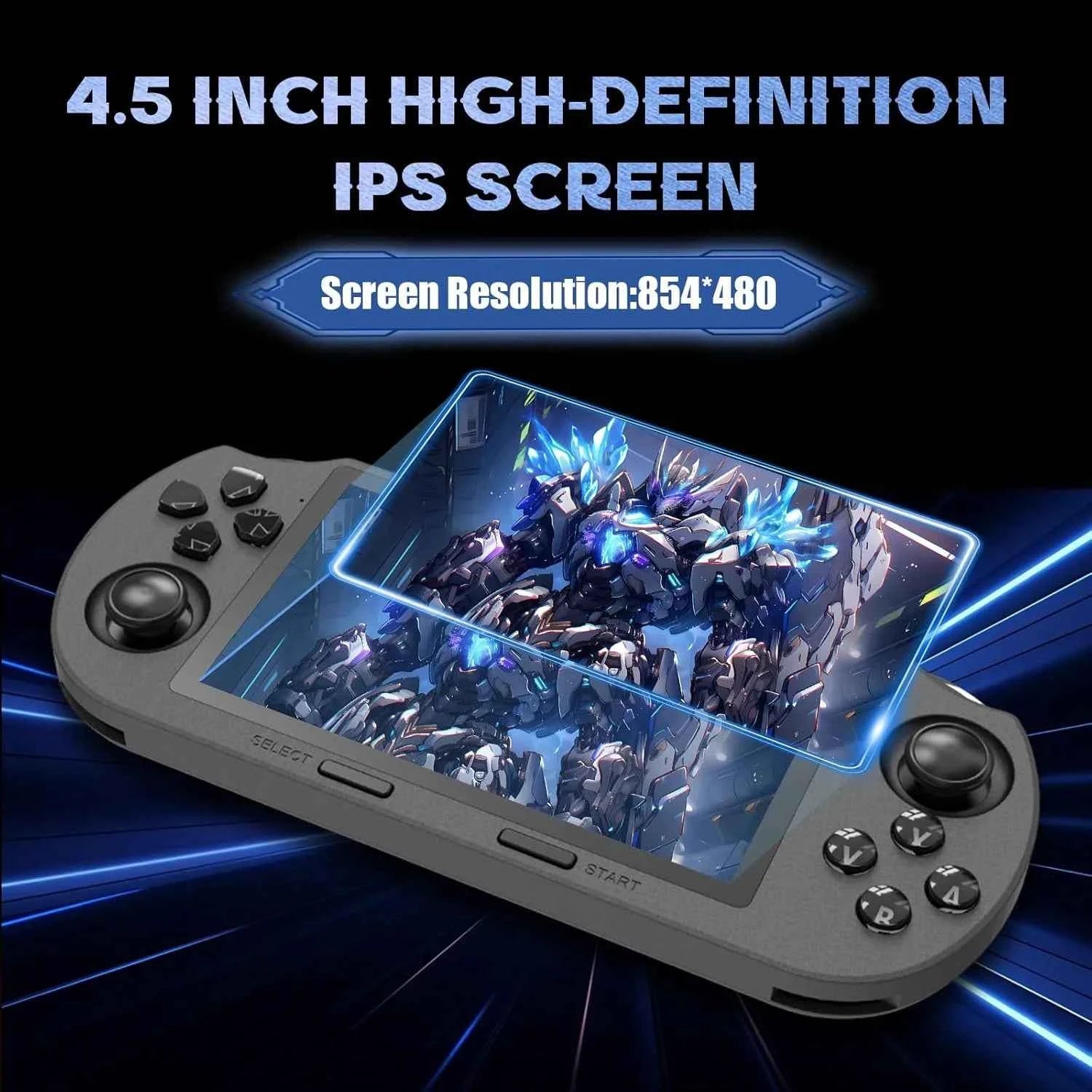 SF3000 Retro Handheld Console 64GB 20000+ Games 2 Rechargeable Wireless Controllers 4.5 Inch IPS HD Screen