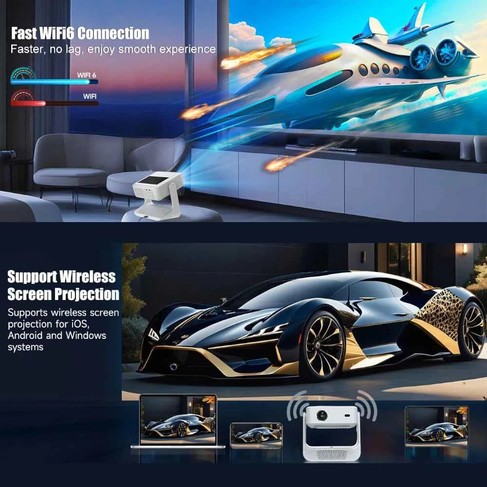 A2 Pro Projector Dual Screen Touch HD Portable Smart Cinema