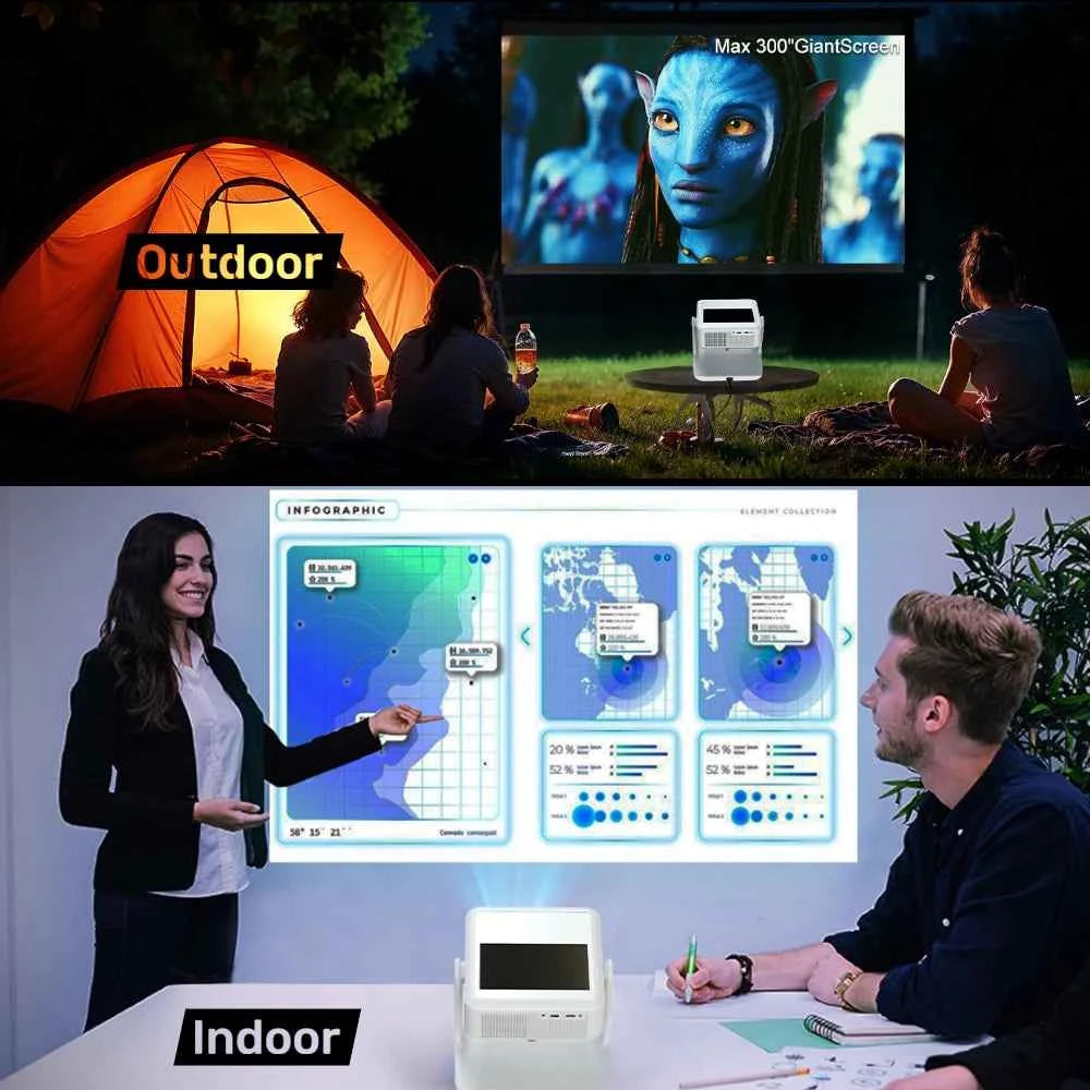 A2 Pro Projector Dual Screen Touch HD Portable Smart Cinema