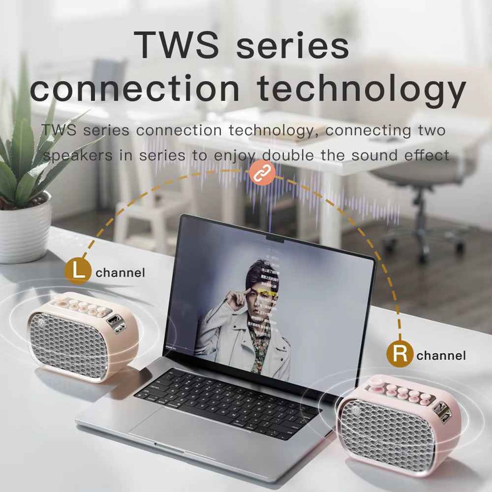 Blueteck Sleep Speakers Multi-Function Bluetooth Speaker for Computers and Mobile Phones, New Style Design