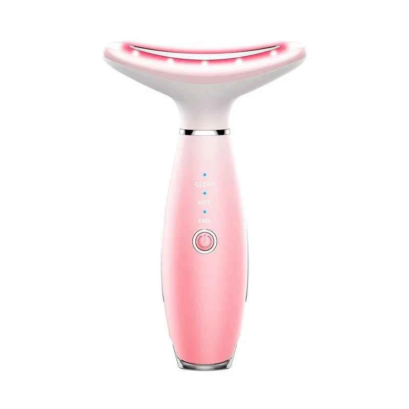 Face and Neck Massager Light Therapy for Skin Rejuvenation, Firming & Lifting
#Color=Pink,Rosa