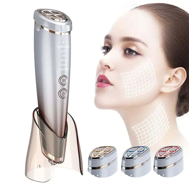 Face & Neck Massager | RF EMS Photon Lifting and Skin Tightening Facial Massager, Premium Quality
#Color=Silver,Argento