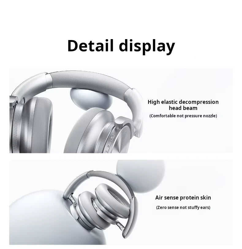 H60 Wireless Earphones Active Noise Cancelling Metallic Finish Sport Design LED