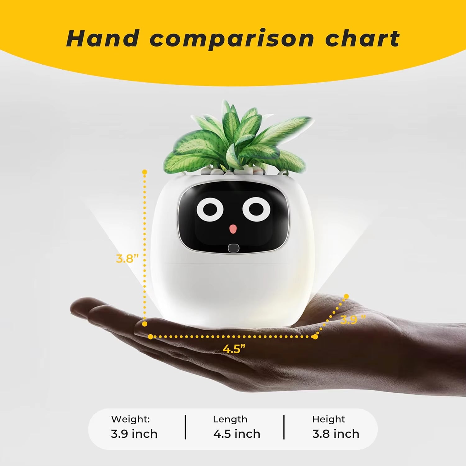 AI Smart Planter Gesture Interaction Gardening Device with Real Time Water Monitoring, Intelligent Pots for Smart Home
