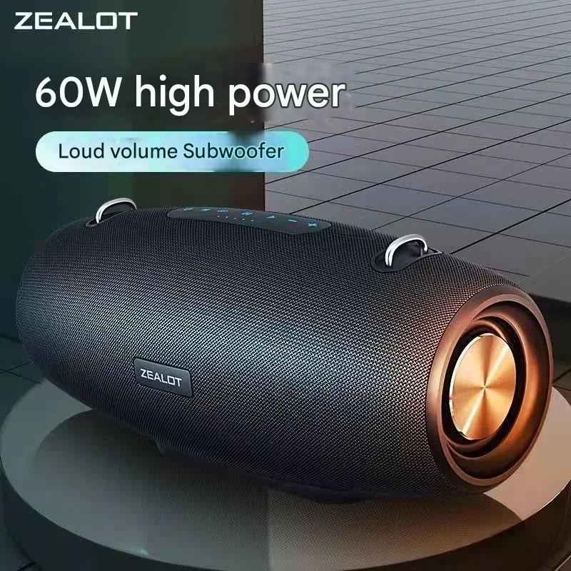 Portable Outdoor Speaker 60W Wireless Sound, Deep Bass, IPX6 Waterproof, Loud Party Speaker for Camping