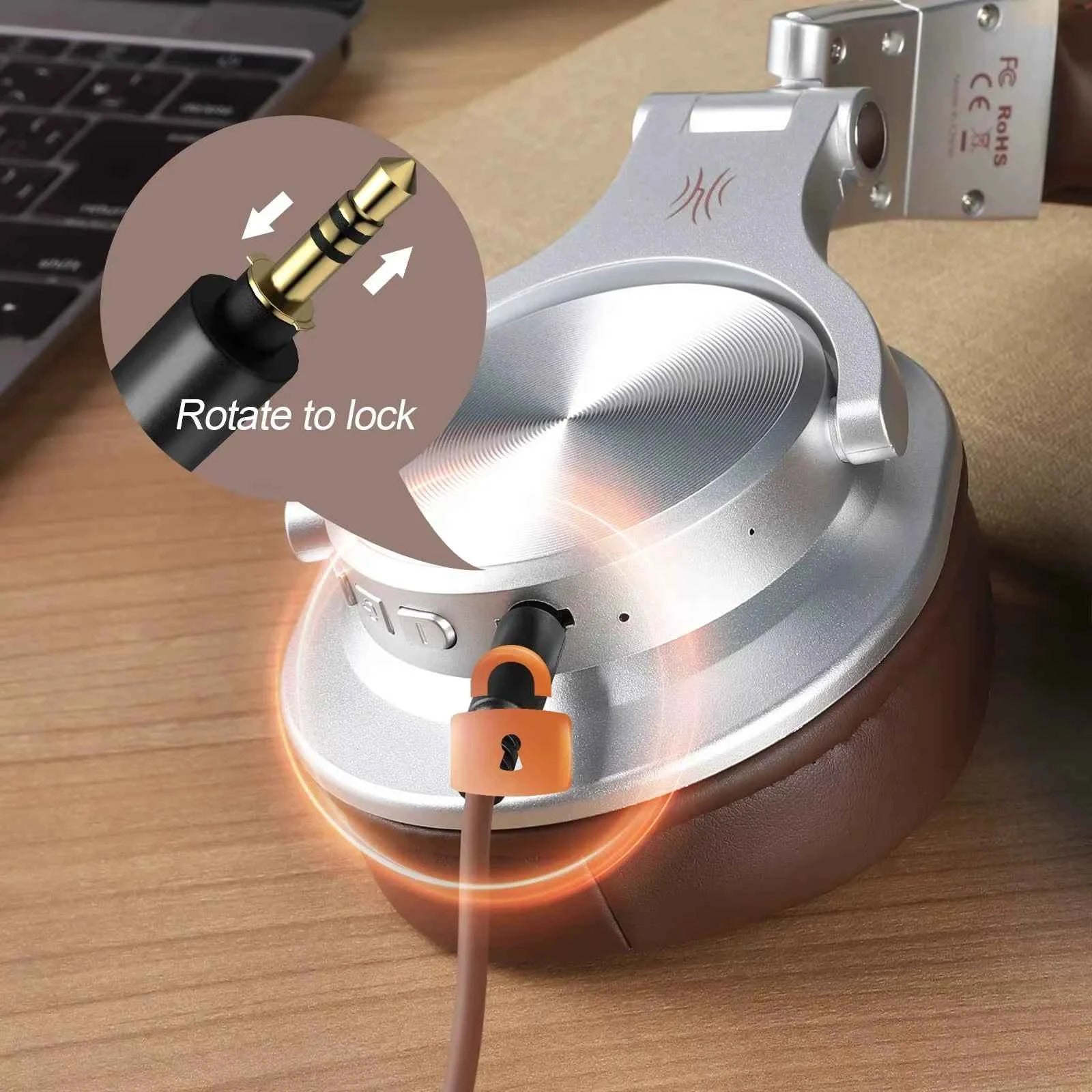 OneOdio A70 Wireless DJ Headphones V5.2: Over Ear Studio Headset, 75H Playtime, 40mm Driver, Rich Bass, Dual Wired/BT Mode