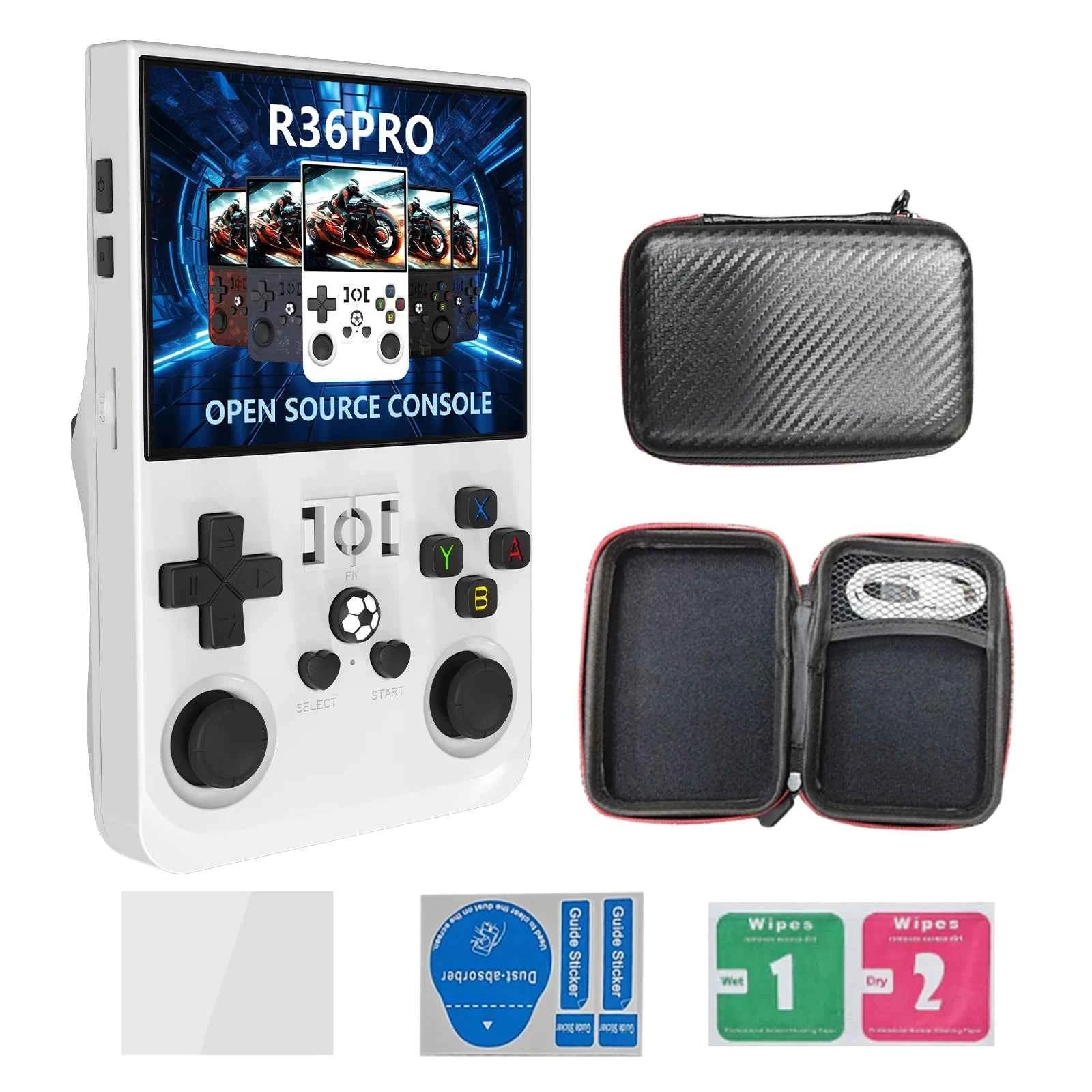 R36 Pro Console 640×480 Retro Handheld Gaming System with 64GB or 128GB Storage, TV Output, and Classic Arcade Support