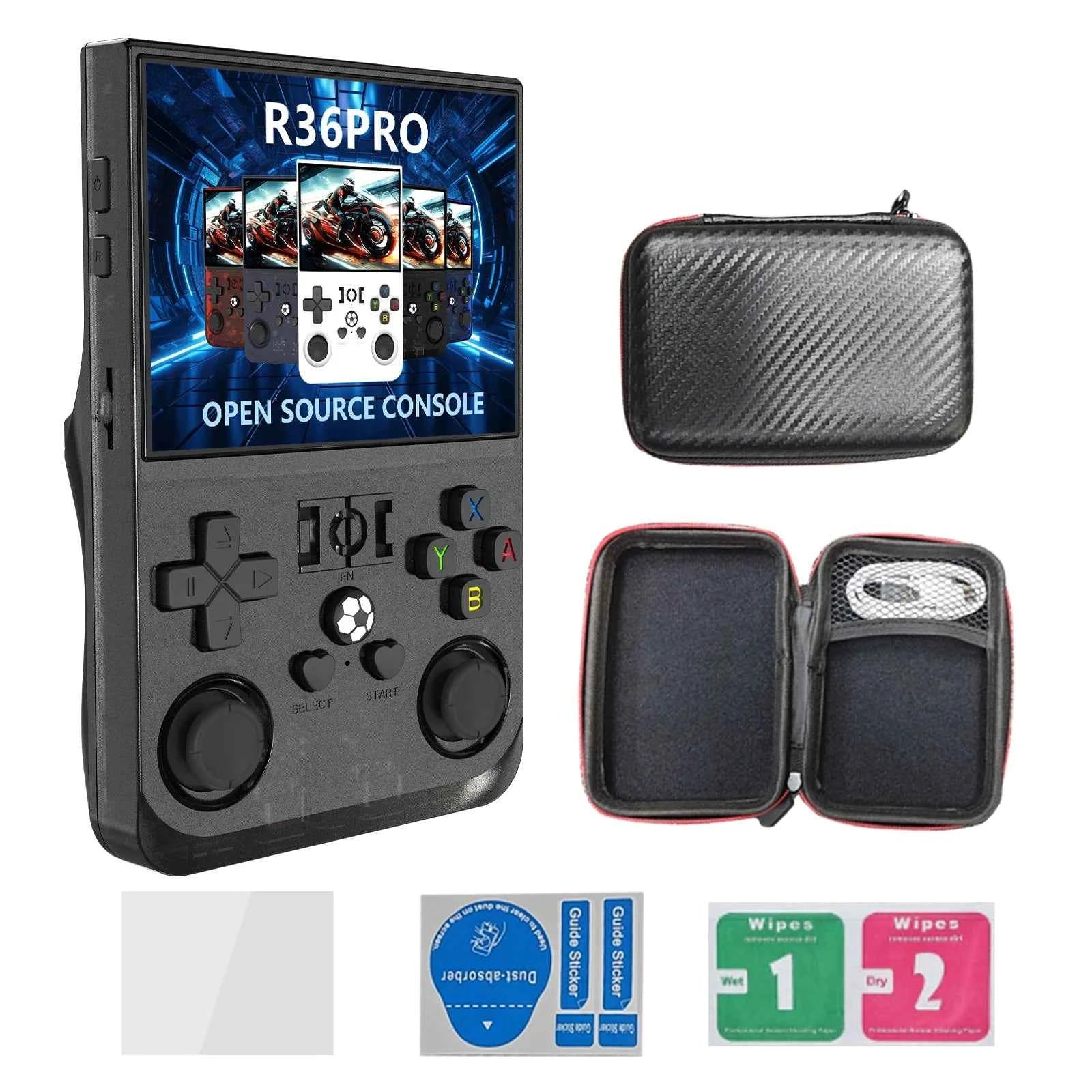 R36 Pro Console 640×480 Retro Handheld Gaming System with 64GB or 128GB Storage, TV Output, and Classic Arcade Support