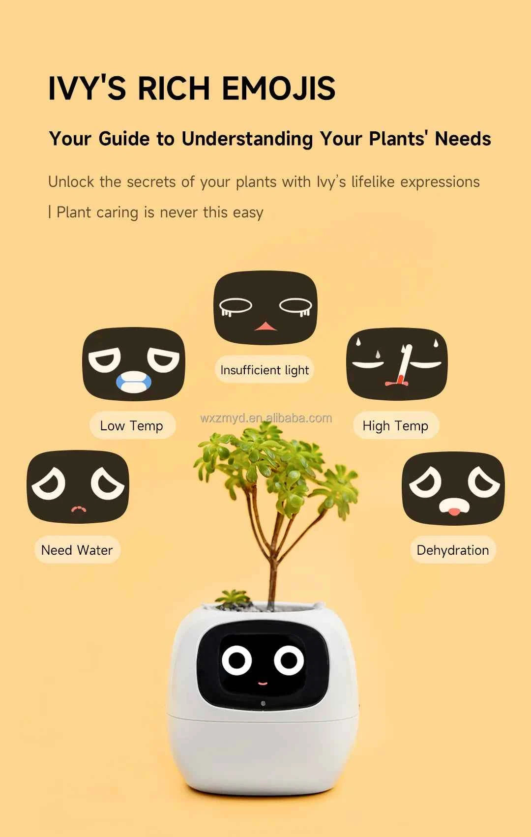 AI Smart Planter Gesture Interaction Gardening Device with Real Time Water Monitoring, Intelligent Pots for Smart Home