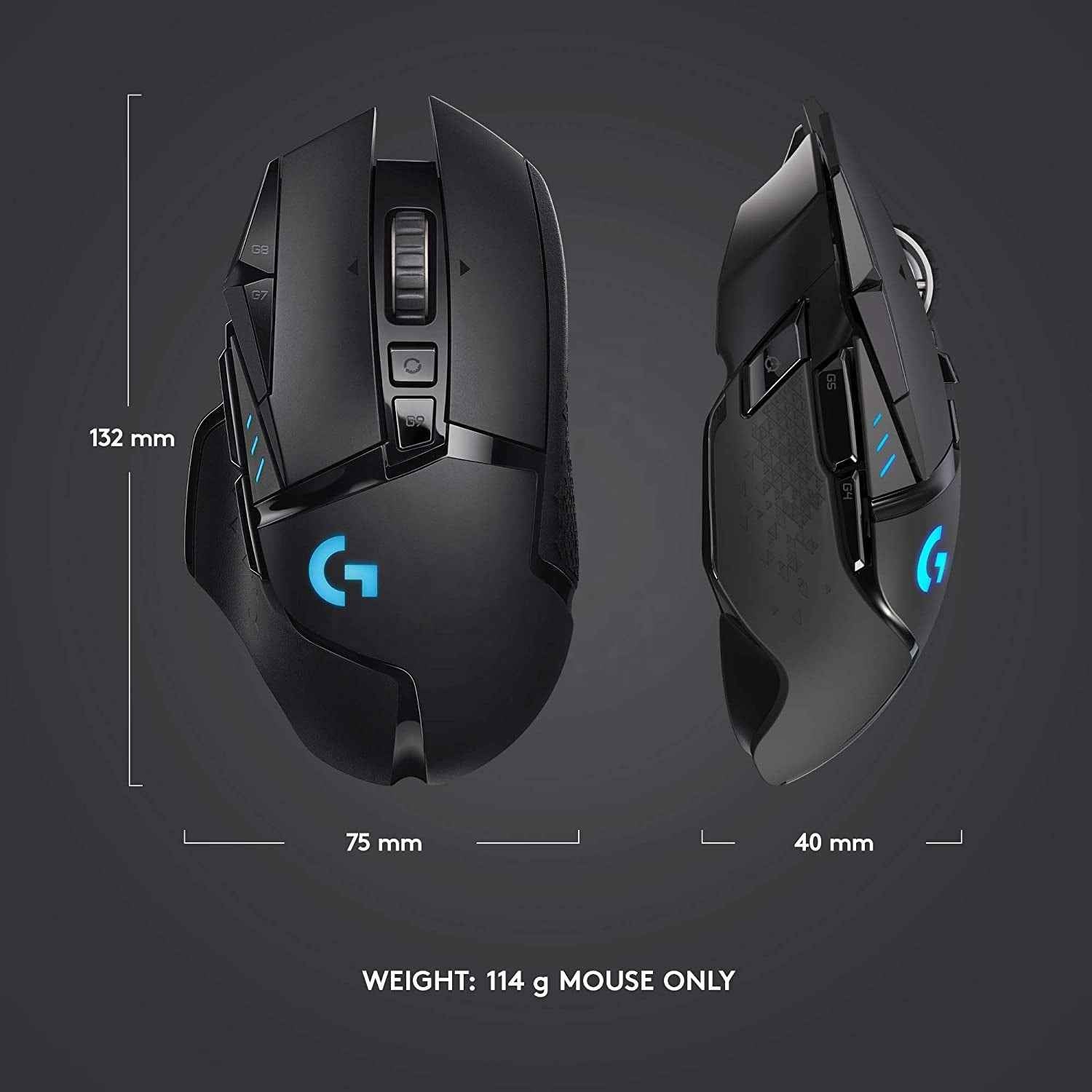 Logitech G502 LIGHTSPEED | Wireless Gaming Mouse with High Precision and Custom Controls