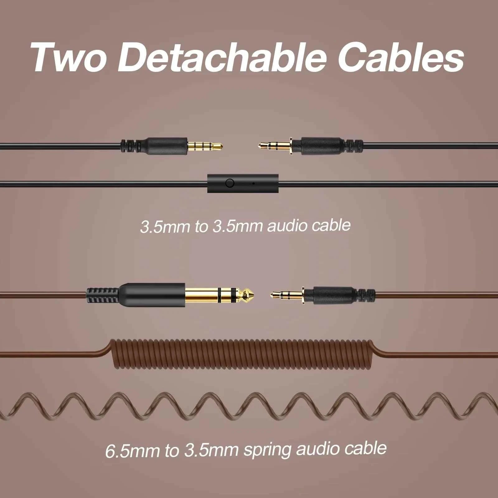 OneOdio A70 Wireless DJ Headphones V5.2: Over Ear Studio Headset, 75H Playtime, 40mm Driver, Rich Bass, Dual Wired/BT Mode