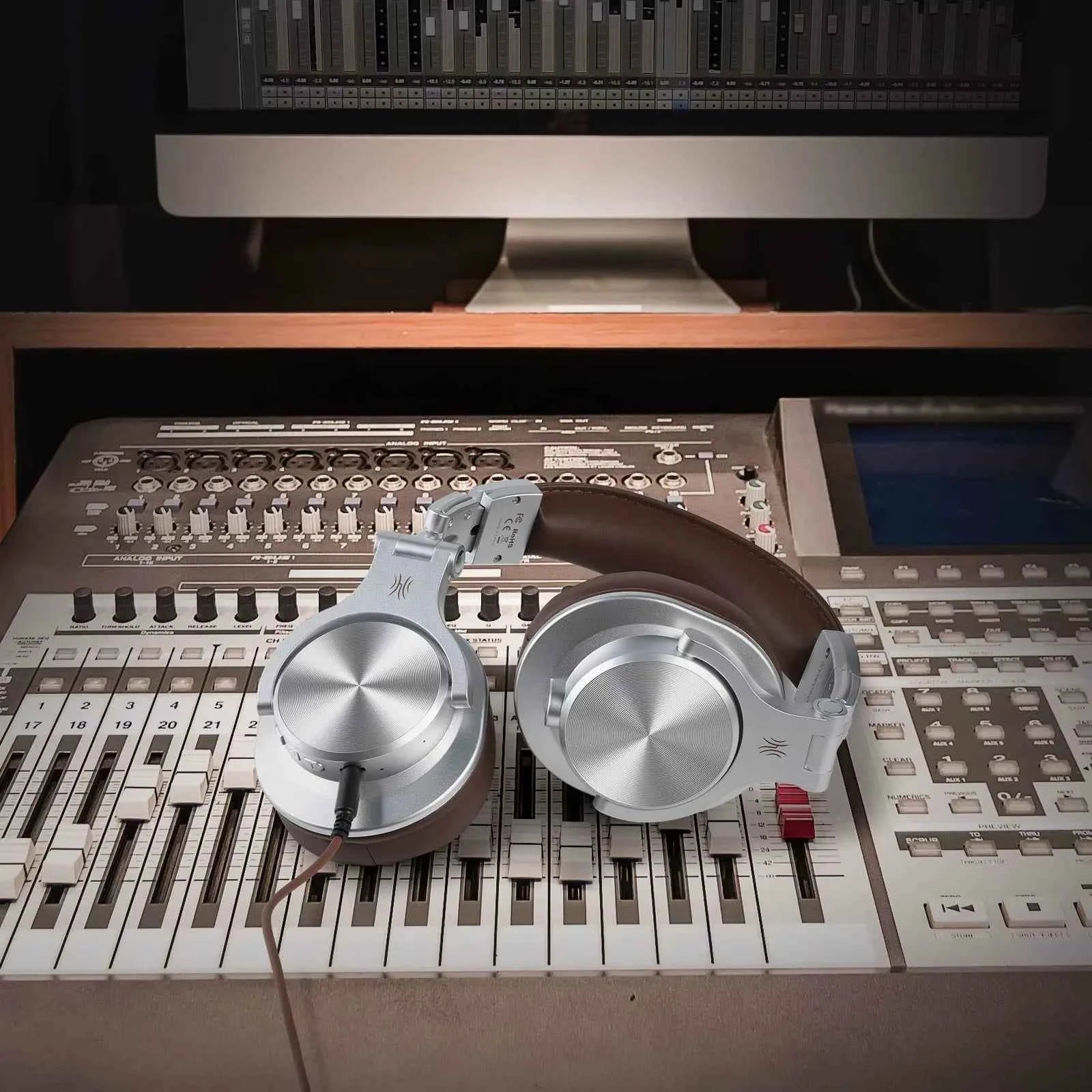 OneOdio A70 Wireless DJ Headphones V5.2: Over Ear Studio Headset, 75H Playtime, 40mm Driver, Rich Bass, Dual Wired/BT Mode