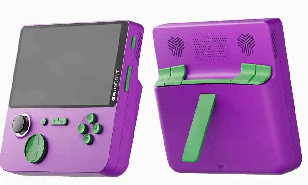 E5 Handheld Console Video Game Console 6000mAh Power Bank, 5-inch IPS Screen, 22W, Arcade Classic Gaming Console with Retro Games Machine
#Color=Purple Green,Viola Verde
