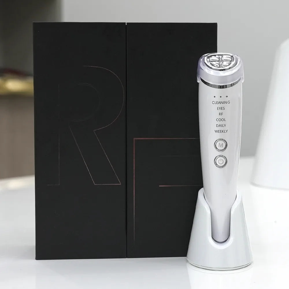 Face & Neck Massager | RF EMS Photon Lifting and Skin Tightening Facial Massager, Premium Quality
#Color=White,Bianco