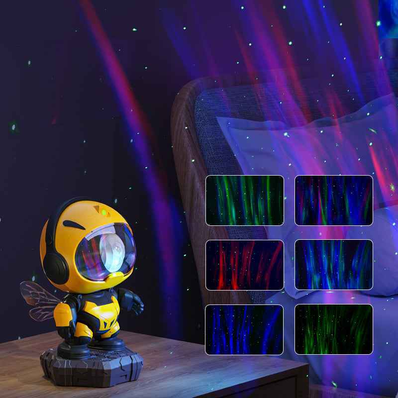 Astronaut Bee Galaxy Projector | Northern Lights & Nebula Effects Night Light with Remote & Timer