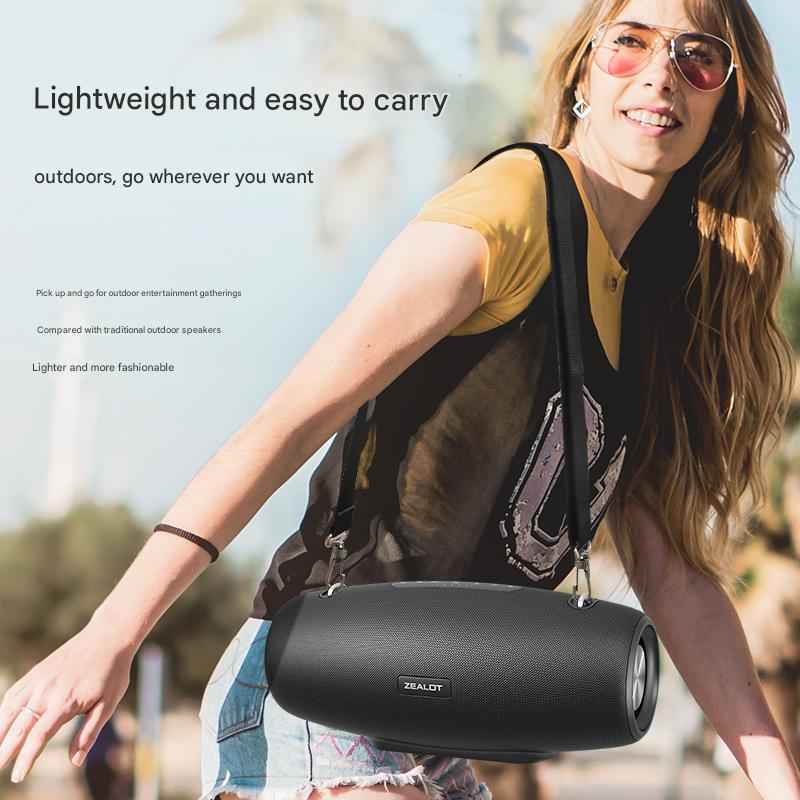 Portable Outdoor Speaker 60W Wireless Sound, Deep Bass, IPX6 Waterproof, Loud Party Speaker for Camping