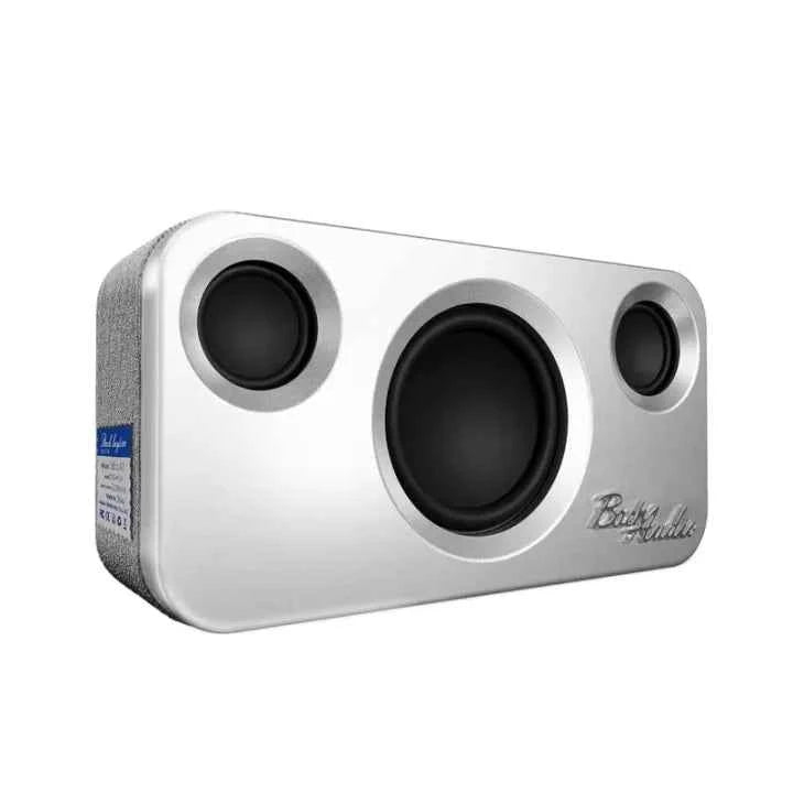 Home Office Speaker 30W Golden Sound Wooden Bookshelf BT5.4 Portable Audio System
#Color=Silver,Argento