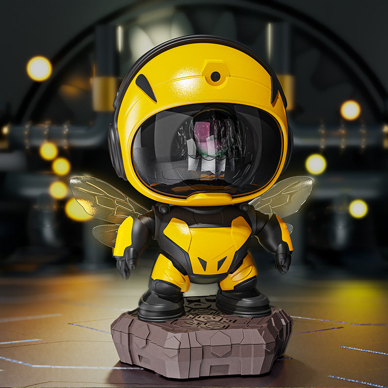 Bee Astronaut Galaxy Projector Star Night Light with Nebula Effects, LED Ceiling Lamp for Kids with Remote & Timer