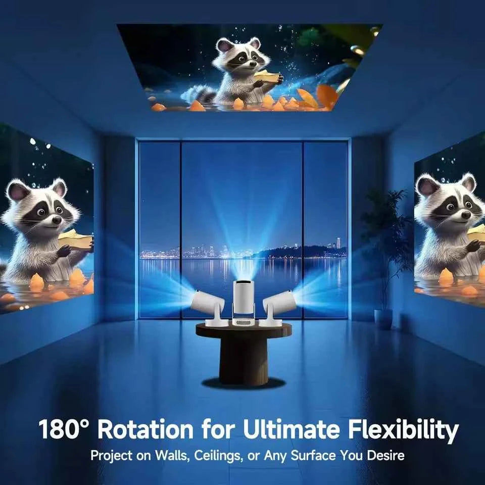 Dazzler HY300 Ultra mini projector 4K Ultra HD portable home theater with smart WiFi and Bluetooth for indoor and outdoor entertainment