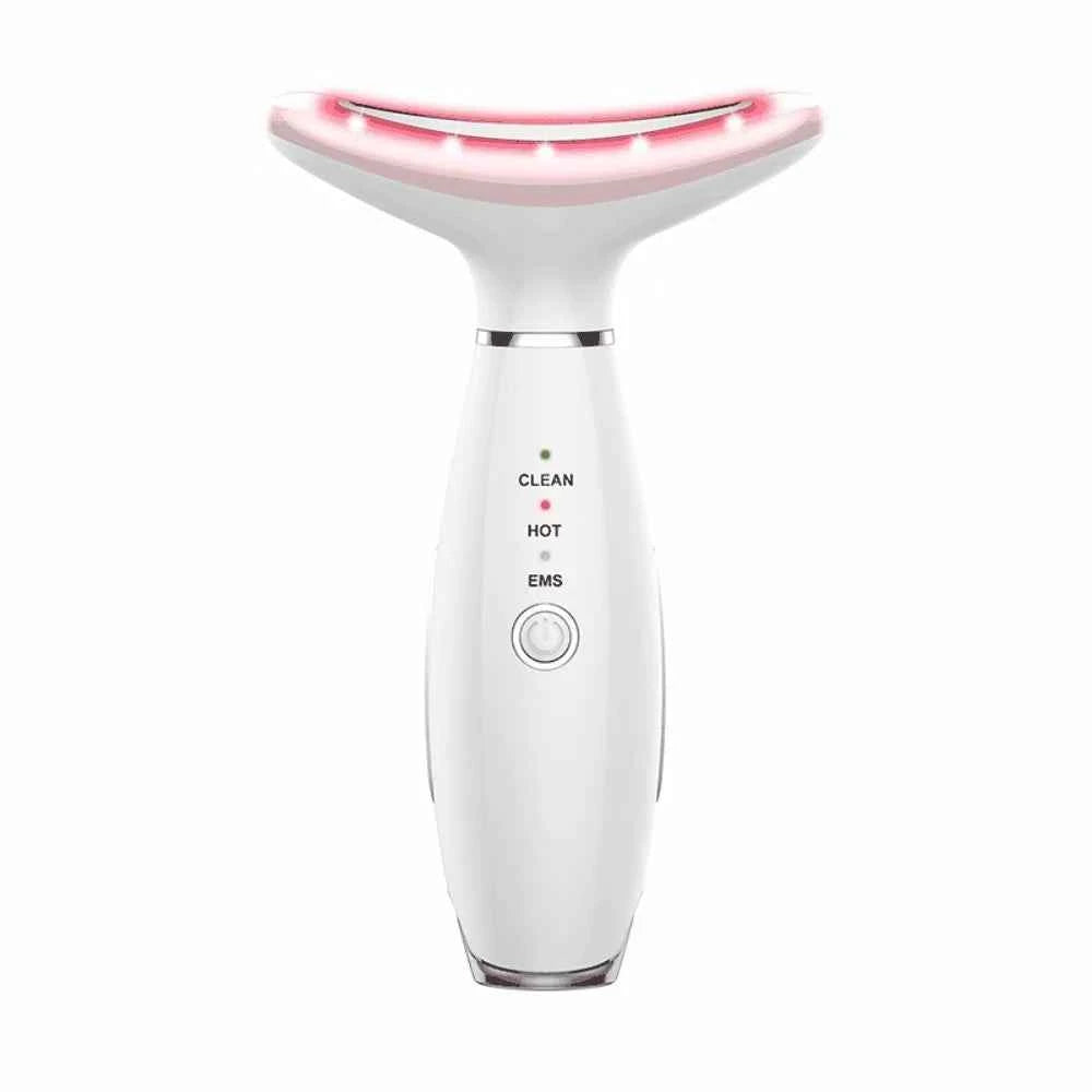Face and Neck Massager Light Therapy for Skin Rejuvenation, Firming & Lifting
#Color=White,Bianco