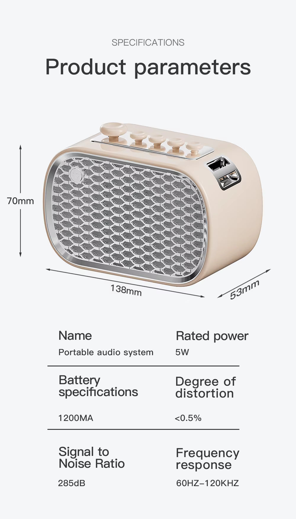Blueteck Sleep Speakers Multi-Function Bluetooth Speaker for Computers and Mobile Phones, New Style Design