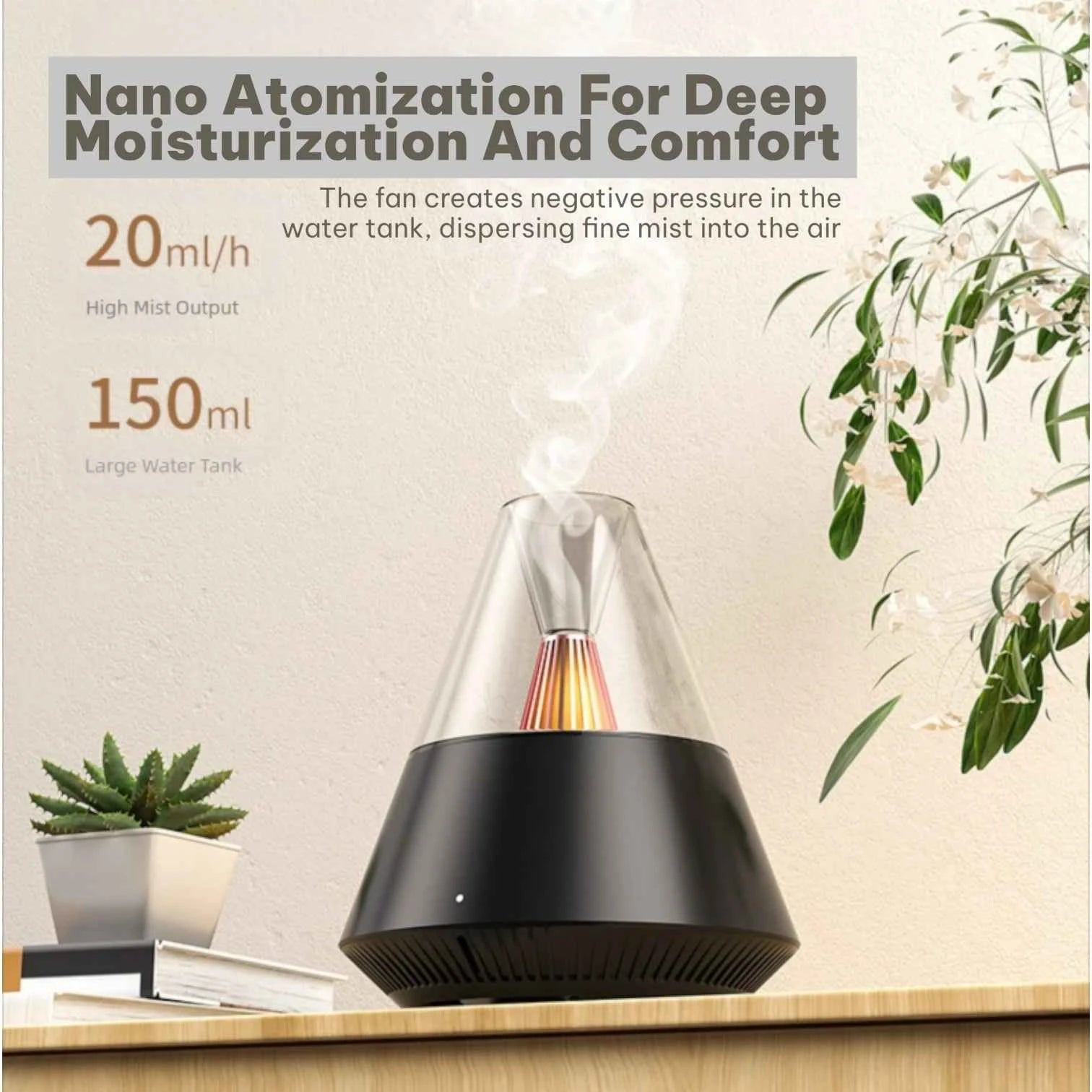 J33 Portable Humidifier Aromatherapy Diffuser Atmosphere Lamp Night Light USB