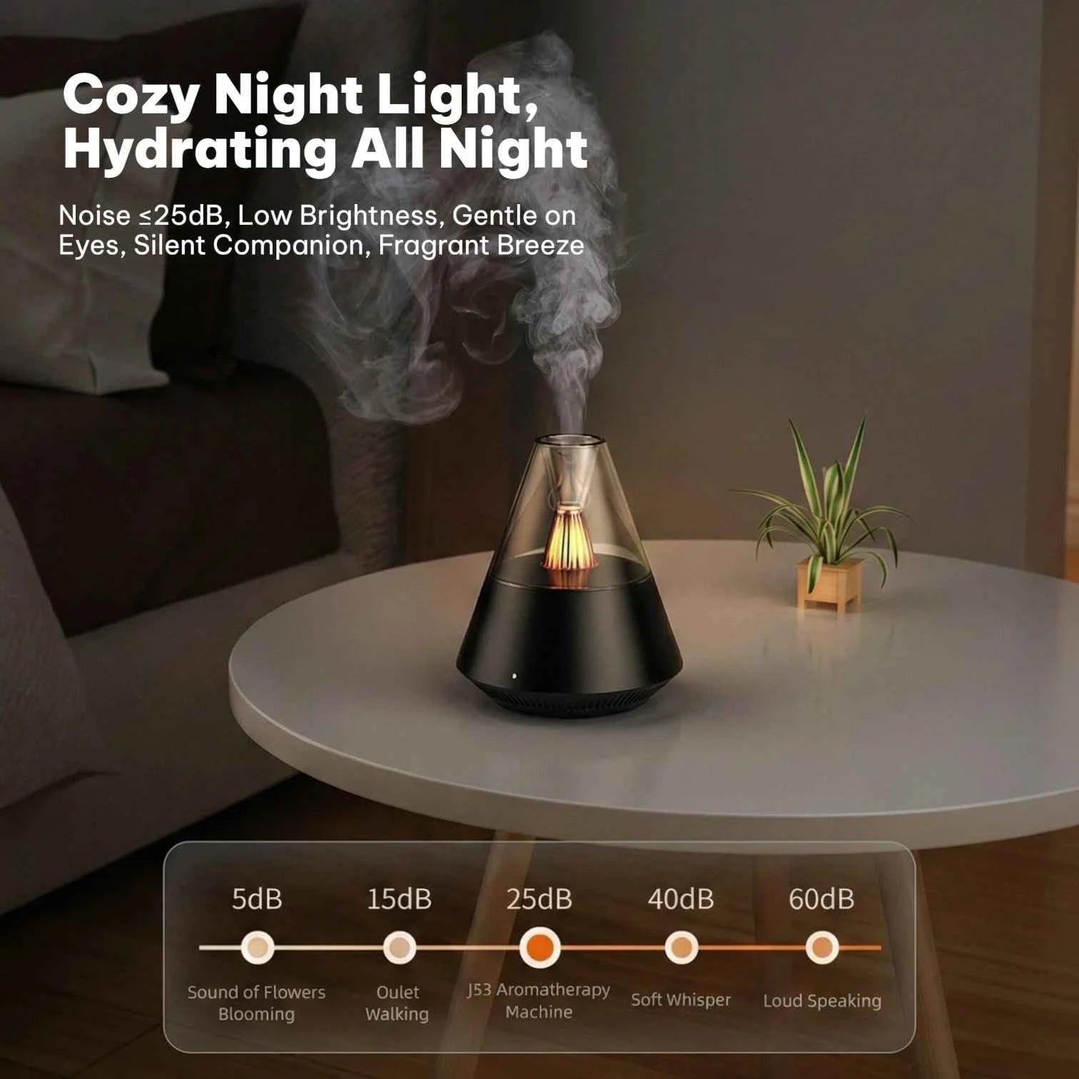J33 Portable Humidifier Aromatherapy Diffuser Atmosphere Lamp Night Light USB