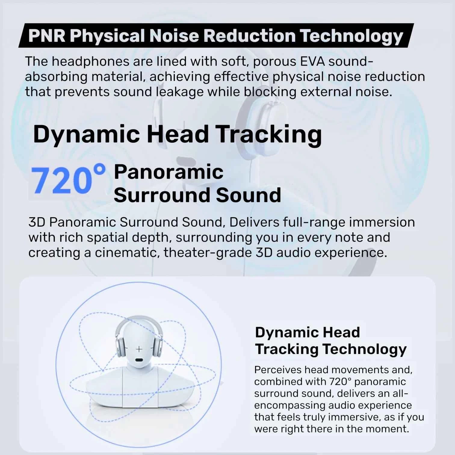 Jinyun B6 Pro - Wireless Gaming Headphones with Active Noise Cancelling (ANC) | Hi-Fi Audio and Ultra-Long Battery