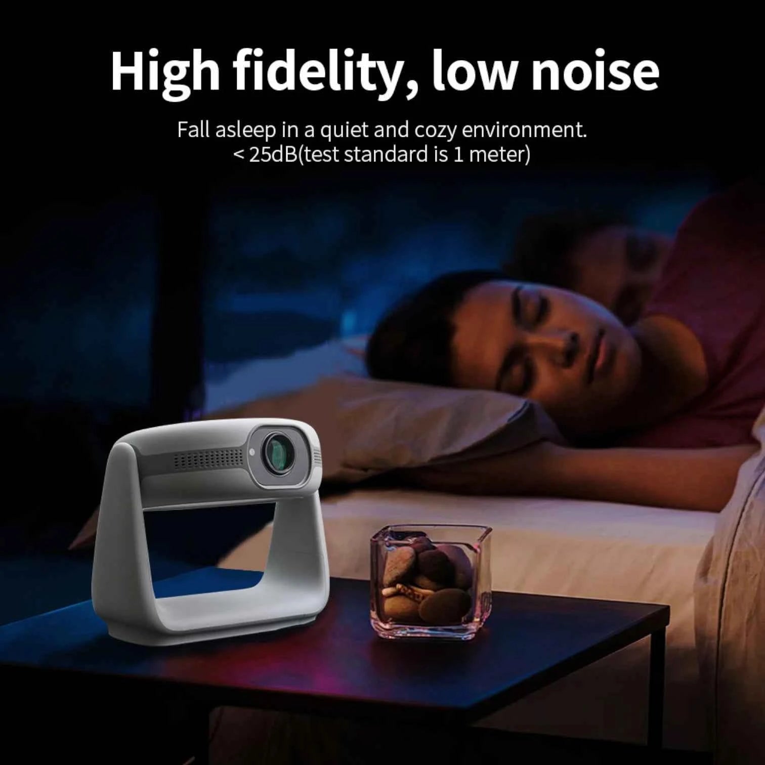 K1 Smart Mini Projector Android 11 WiFi 6 1080P Native 4K Support Home Cinema Rotating