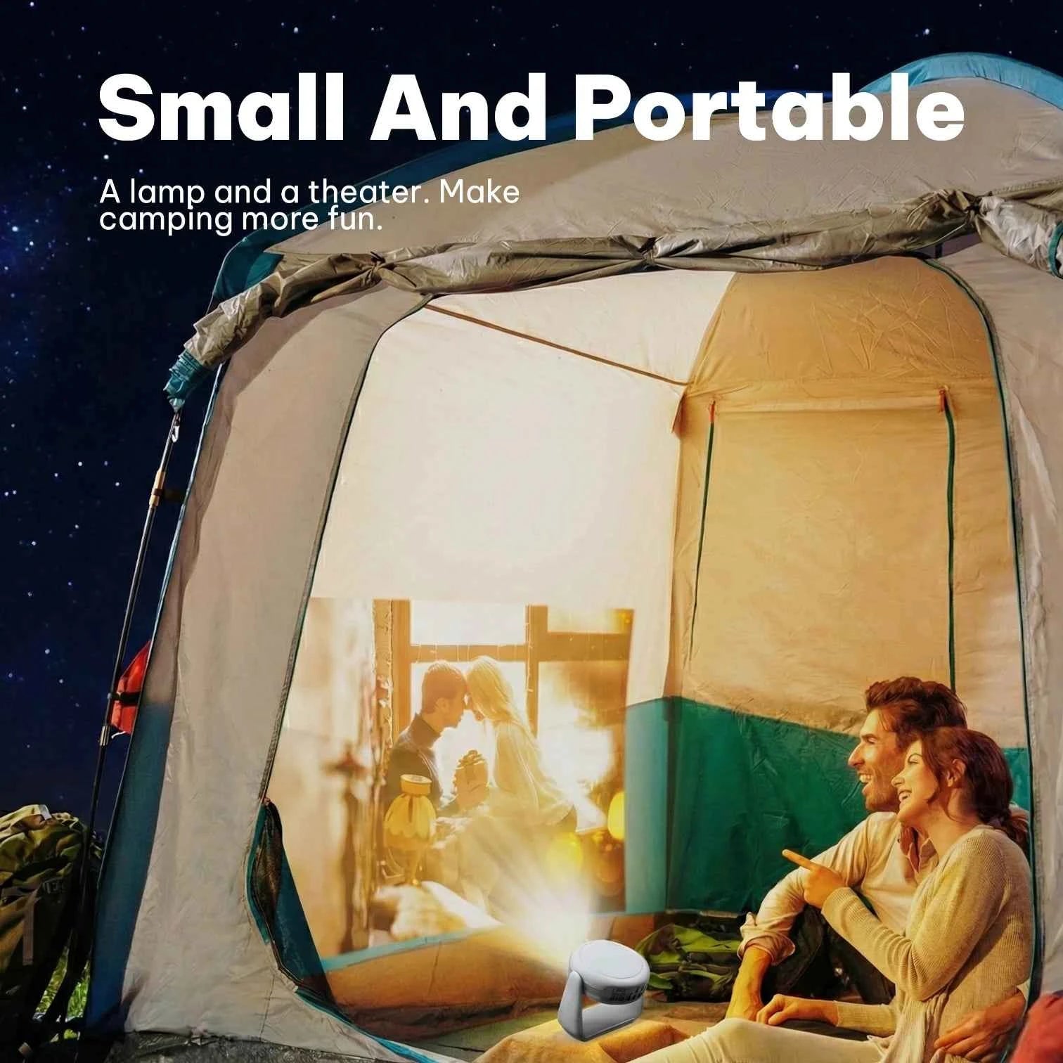 K1 Smart Mini Projector Android 11 WiFi 6 1080P Native 4K Support Home Cinema Rotating