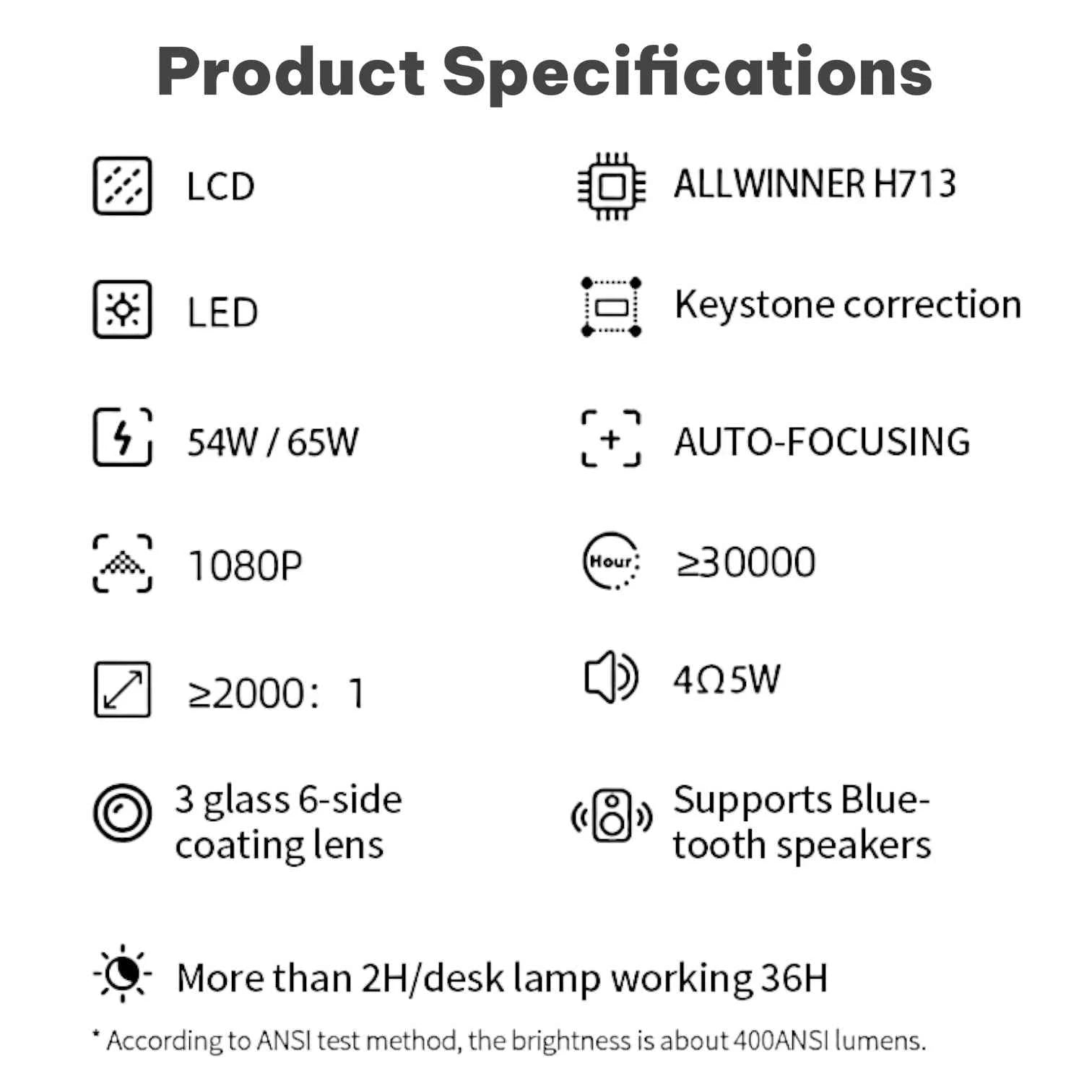 K1 Smart Mini Projector Android 11 WiFi 6 1080P Native 4K Support Home Cinema Rotating