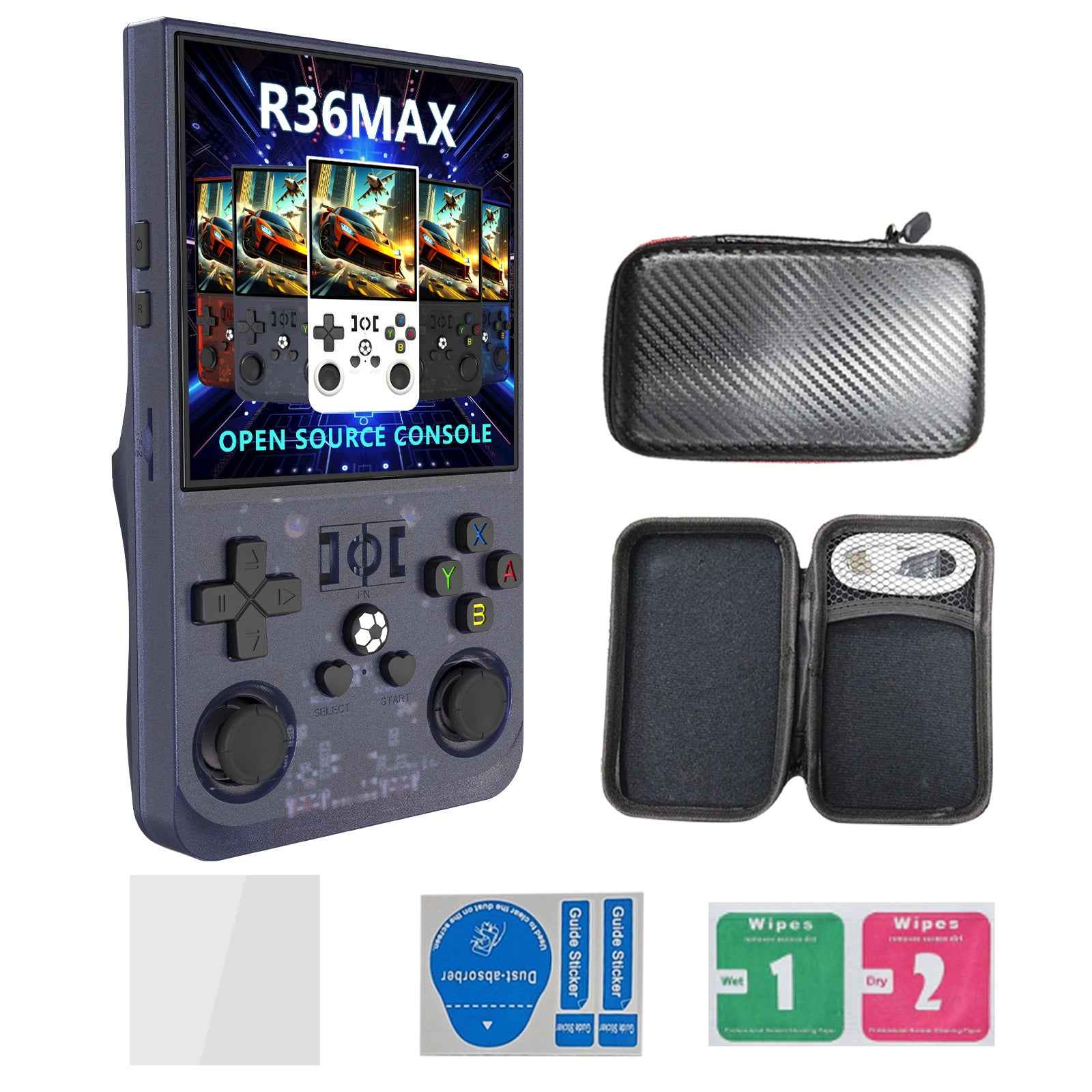 R36 MAX Handheld Retro Arcade Console | 4-inch HD Screen, Open Source Linux, Portable PSP GBA Emulator
#Color=Grey,Grigio