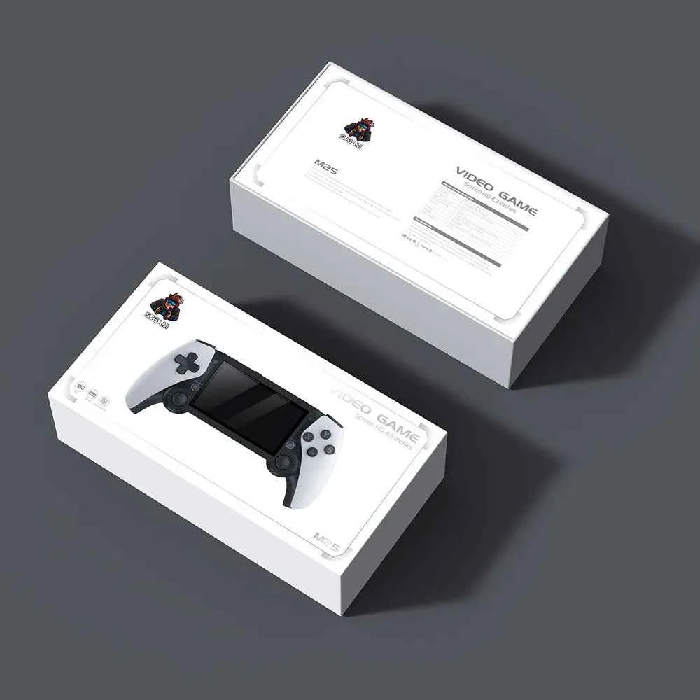 M25 Retro Handheld Console 20000+ Games Dual Wireless Controllers 4.3 Inch Screen TV Output