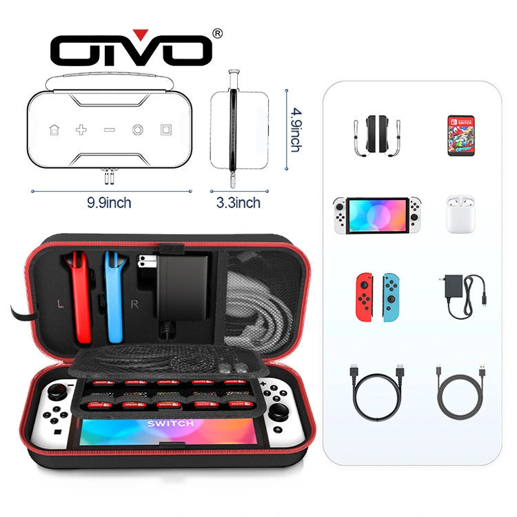 OIVO Switch Case | Large Waterproof Travel Bag for Nintendo Switch OLED