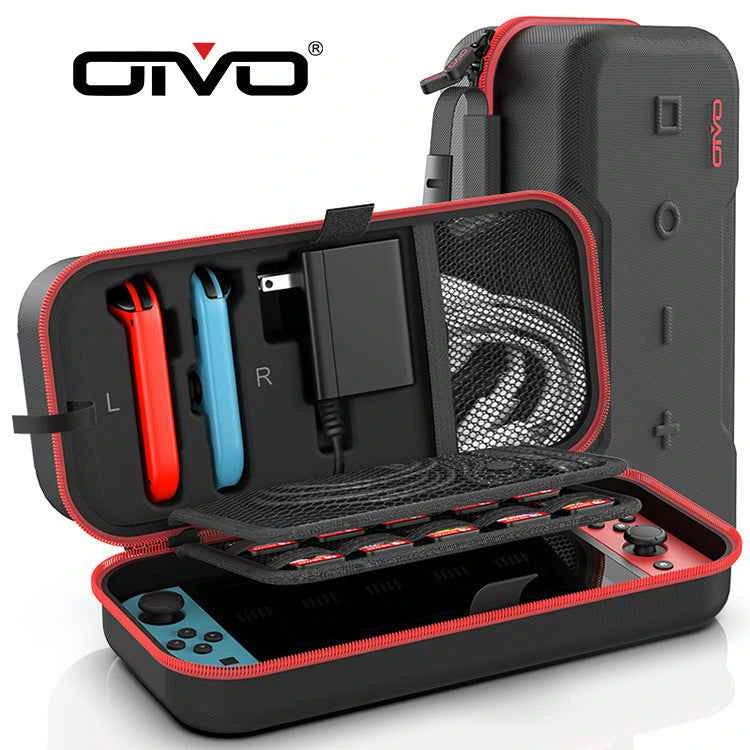 OIVO Switch Case | Large Waterproof Travel Bag for Nintendo Switch OLED #Color=Red,Rosso