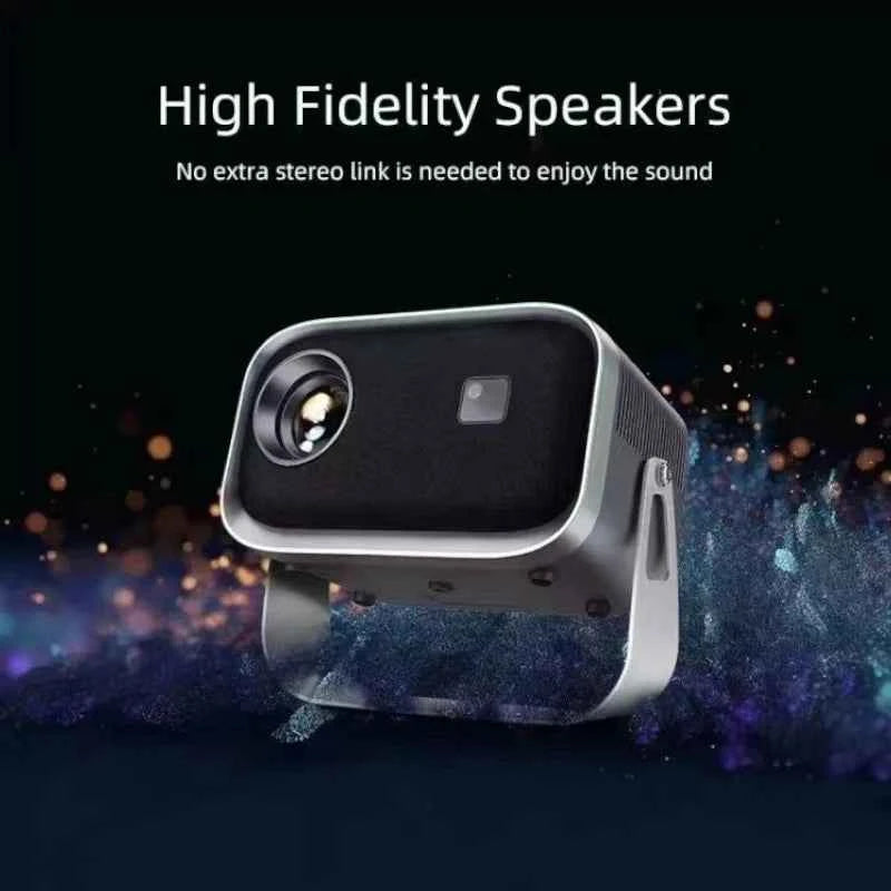 Mini Smart Projector - HD with 4K support, Dual-Band Wi-Fi, Android. Portable Outdoor Home Theater 200 Lumens