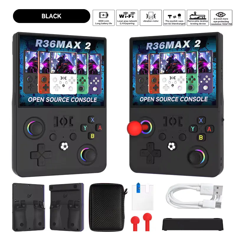 R36MAX 2 Retro Handheld, 4.5" IPS, 22000 Games | BeniTronica #Color=Black,Nero