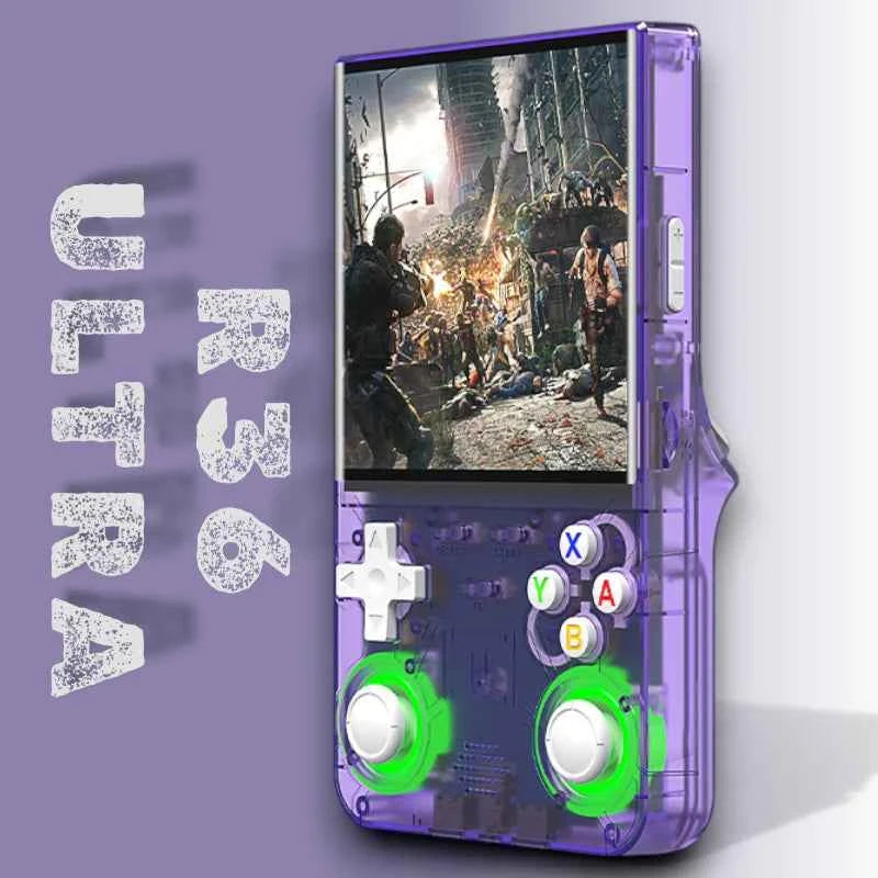 R36 Ultra Retro Handheld Console, 4.0" Display, Linux Open-Source System, Portable Video Game Player
#Color=Purple,Viola