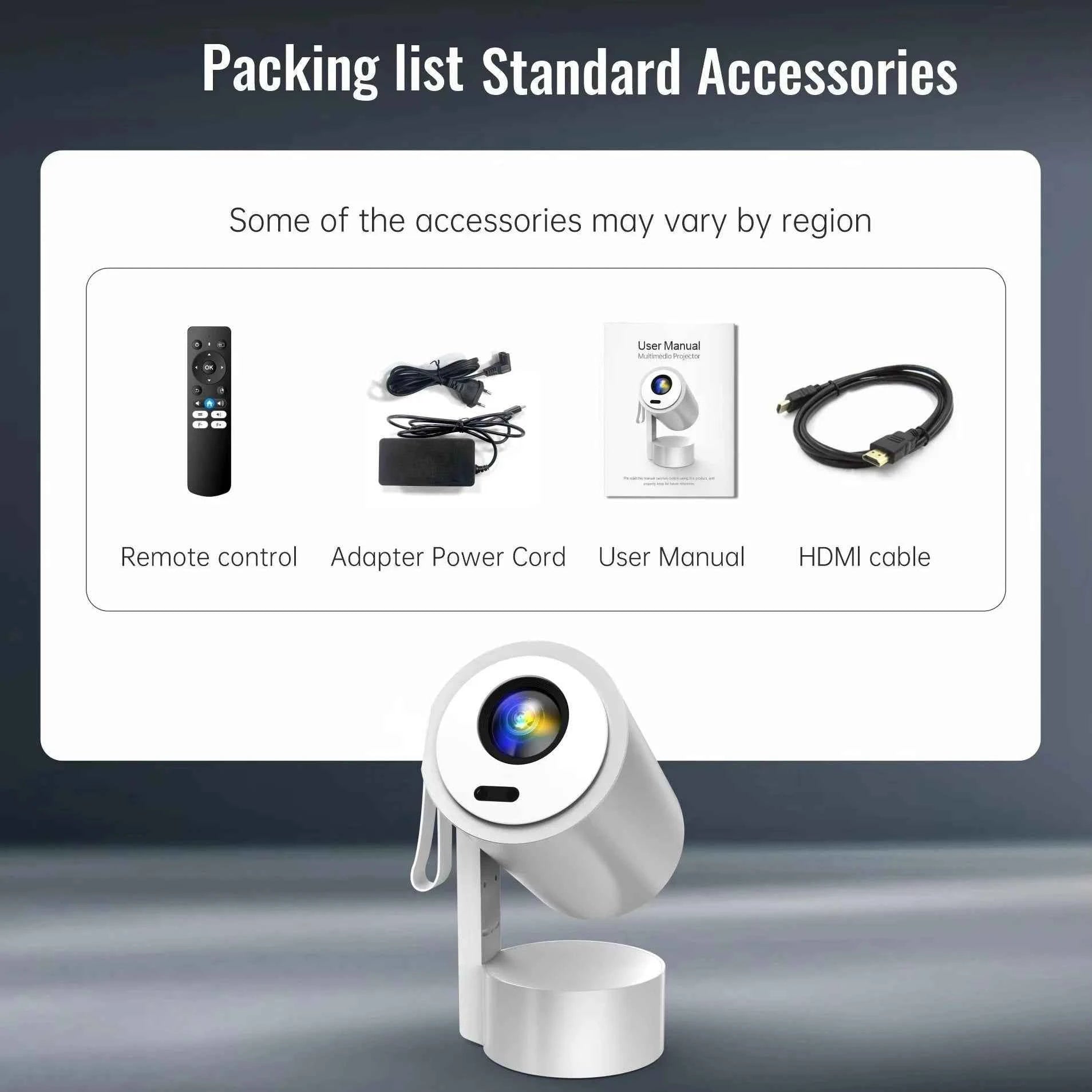 R3P Full HD Projector Battery Integrated Android 13 WiFi 6 Auto Focus