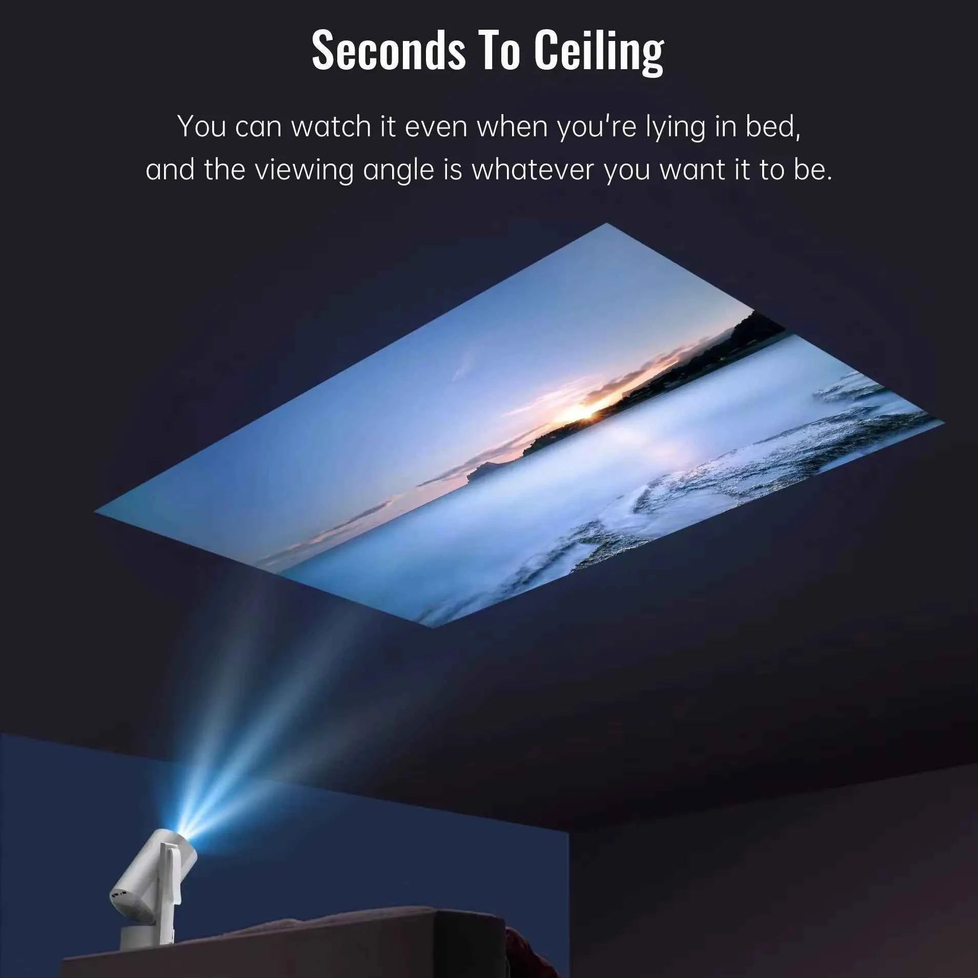 R3P Full HD Projector Battery Integrated Android 13 WiFi 6 Auto Focus