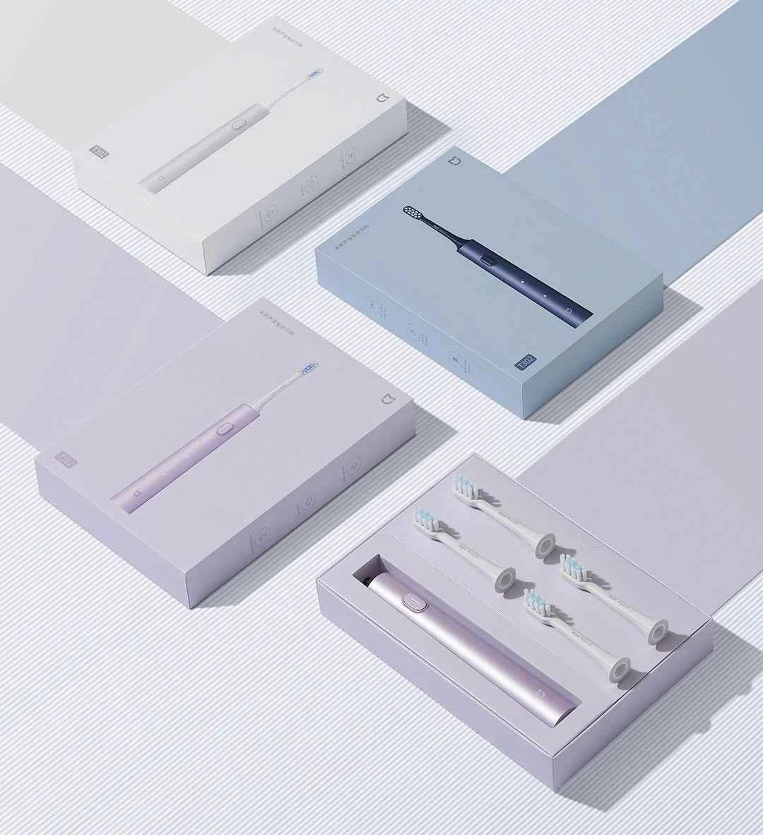 XIAOMI MIJIA T302 Sonic Electric Toothbrush, 4 Brush Heads, IPX8 Waterproof, 360° Wireless Charging, 4 Cleaning Modes, 3 Colors Available